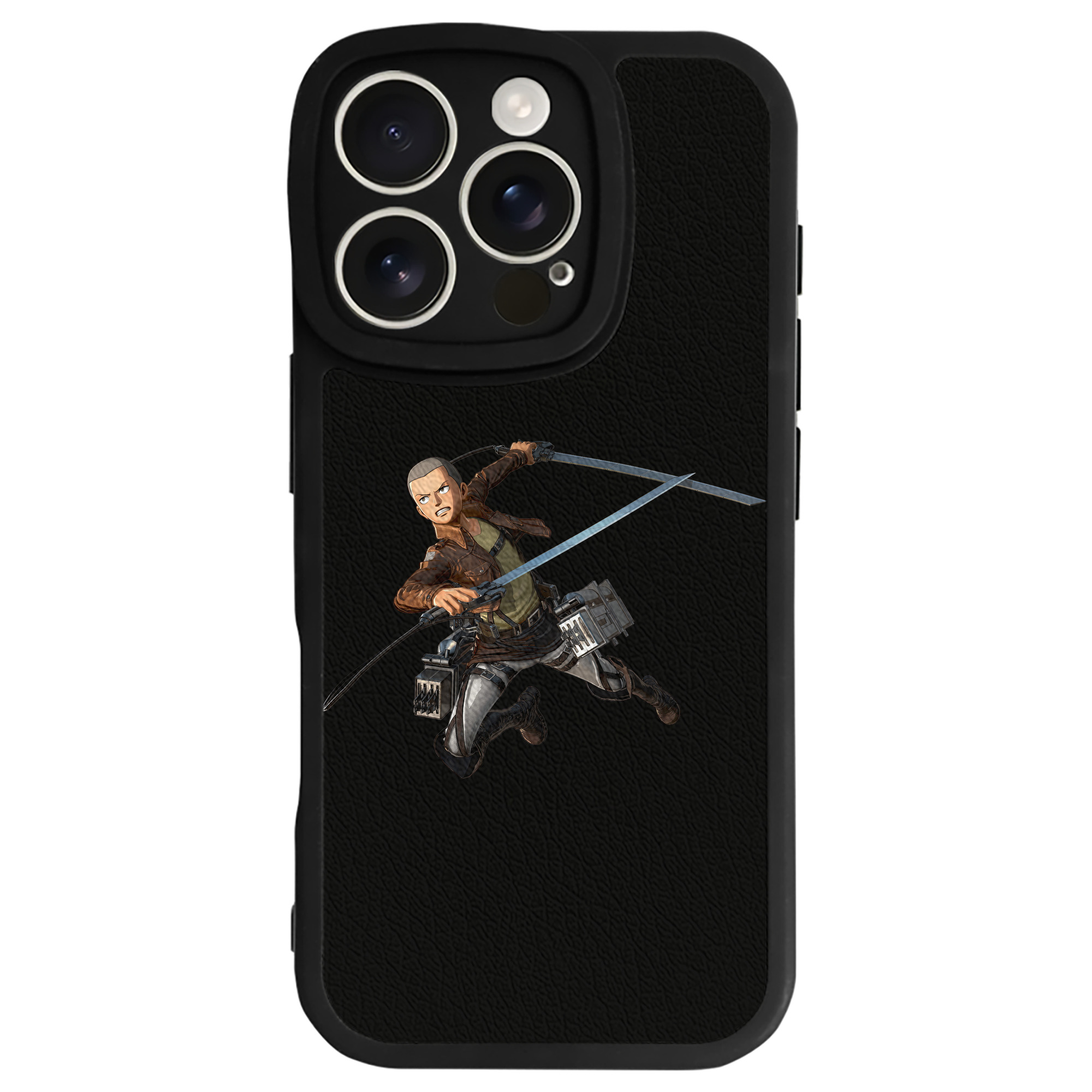 （画像用） 進撃の巨人 コニー·スプリンガー Attack on Titan Connie Springer 【iPhone 16シリーズ対応】シリコンスマホケース（レザー調） 材質：シリコン